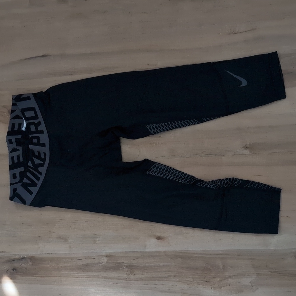 Nike Pro 3/4 Leggings (Blue) - Mens Small